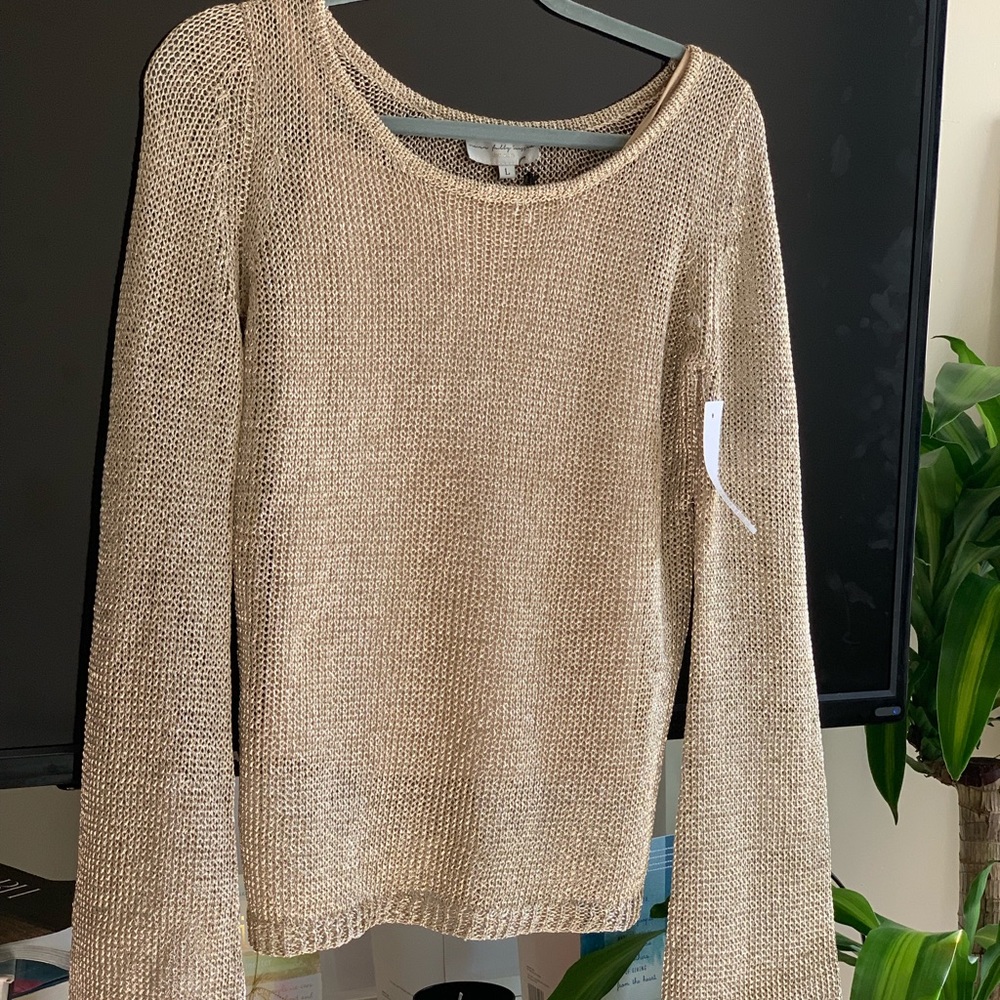 “Never Fully Dressed” Gold Knit Sweater